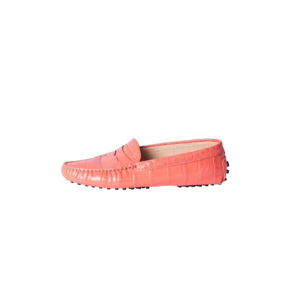 TOD'S Pink Leather Loafers Size 35